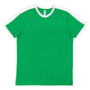 LAT Men's Vintage Green/White Soccer Ringer Fine Jersey T-Shirt