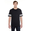 LAT Men's Black/White Football Fine Jersey T-Shirt