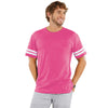 LAT Men's Vintage Heather Pink/Blended White Football Fine Jersey T-Shirt