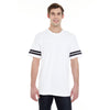 LAT Men's White/Black Football Fine Jersey T-Shirt