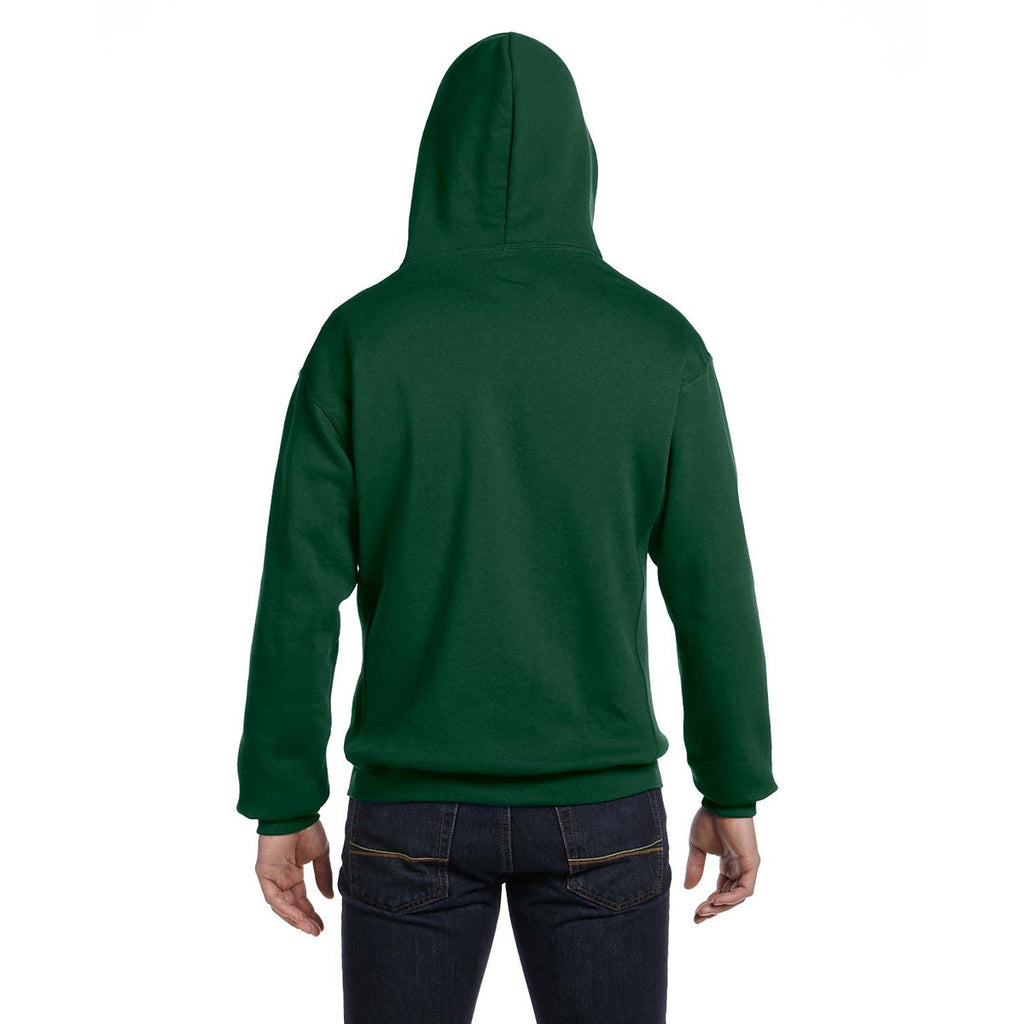 Russell Athletic Men's Dark Green Dri-Power Fleece Full-Zip Hood