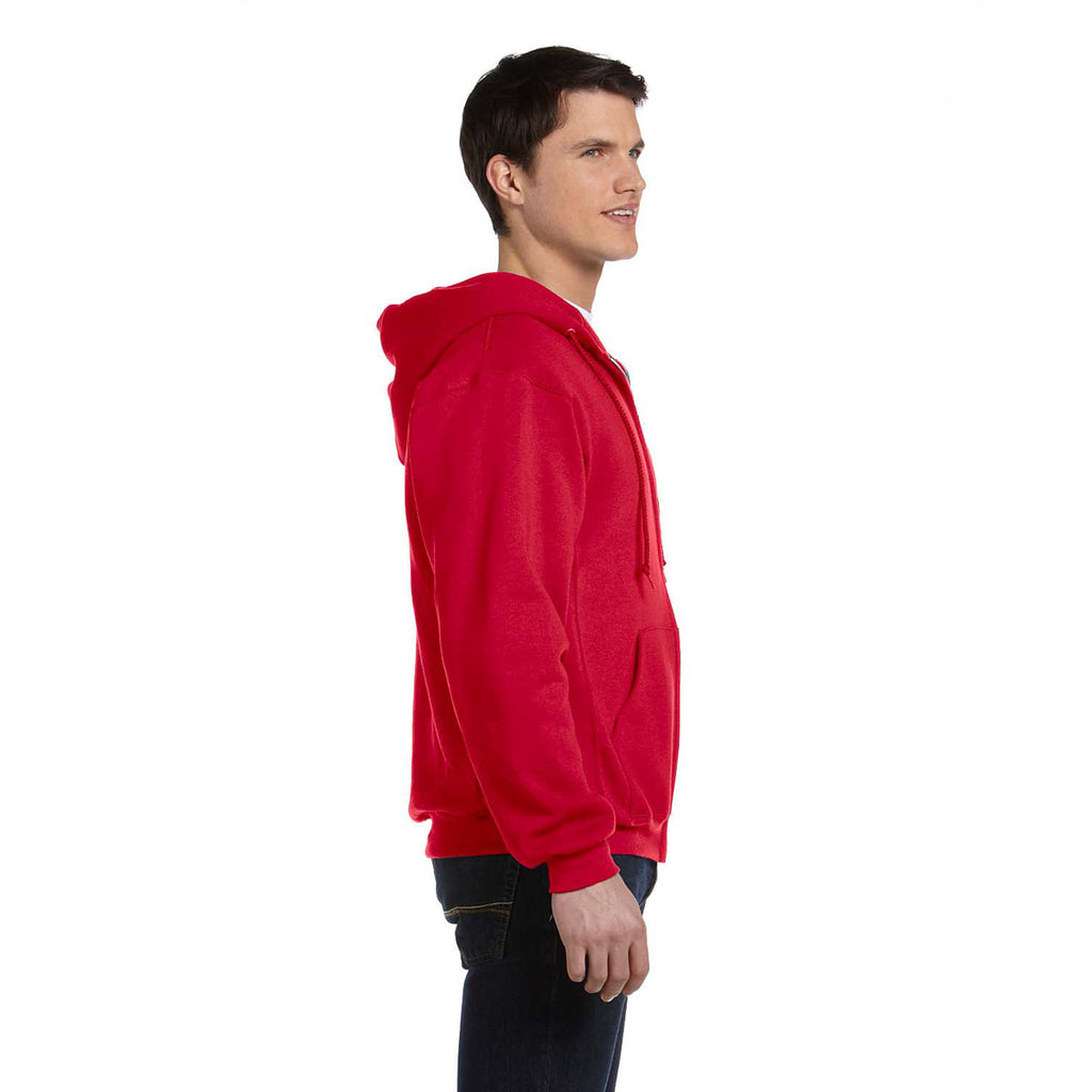 Russell Athletic Men's True Red Dri-Power Fleece Full-Zip Hood