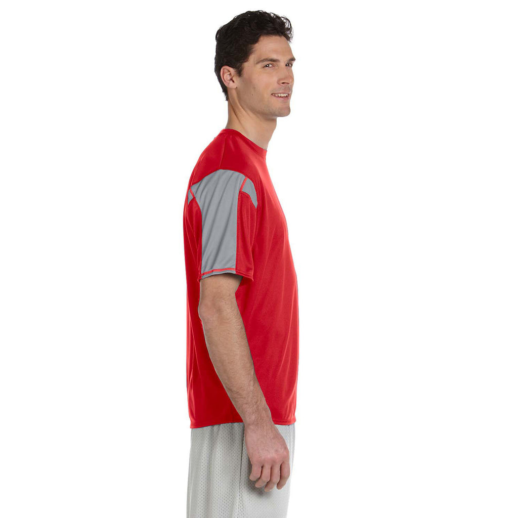 Russell Athletic Men's True Red/Steel Short-Sleeve Performance T-Shirt