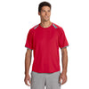 Russell Athletic Men's True Red/Rock Dri-Power T-Shirt with Colorblock Inserts