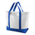 Liberty Bags White/Royal Bay View Giant Zippered Boat Tote