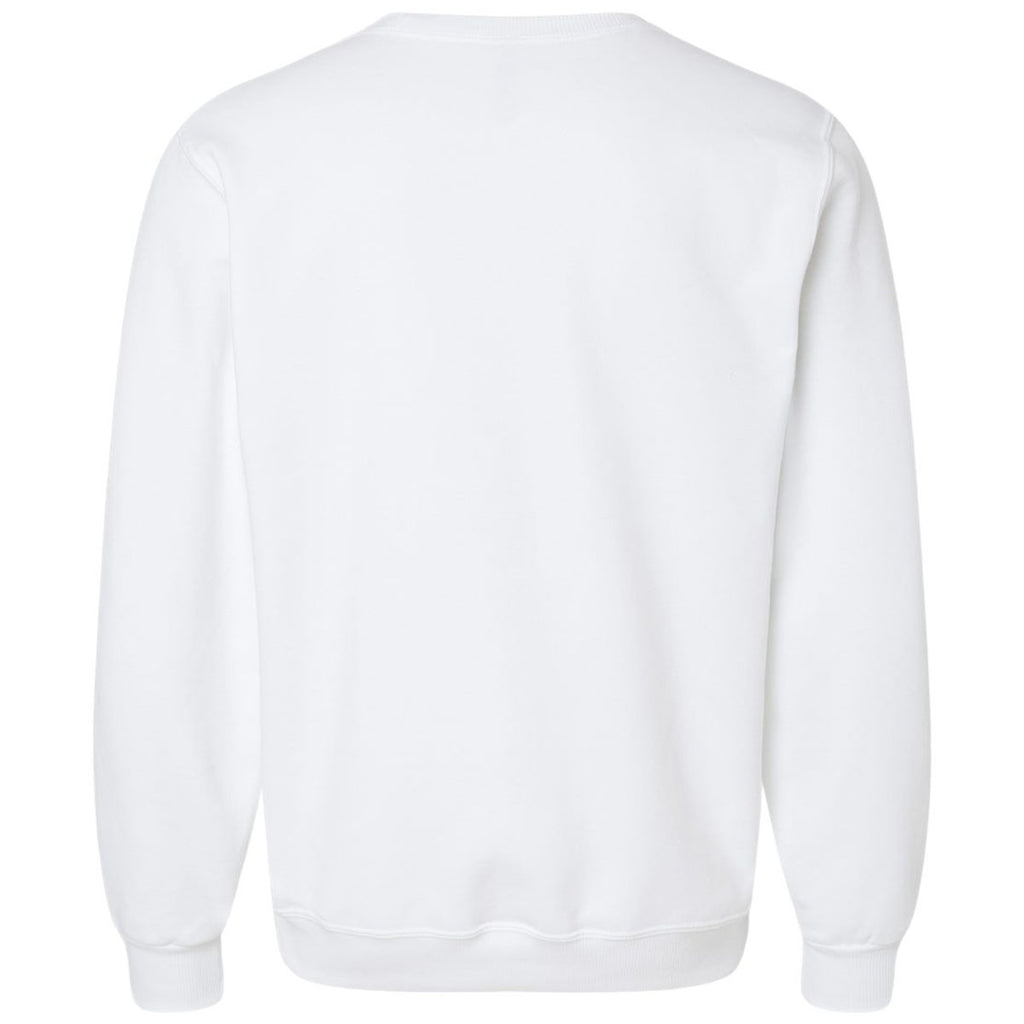 Jerzees Men's White Eco Premium Blend Ring-Spun Crewneck Sweatshirt