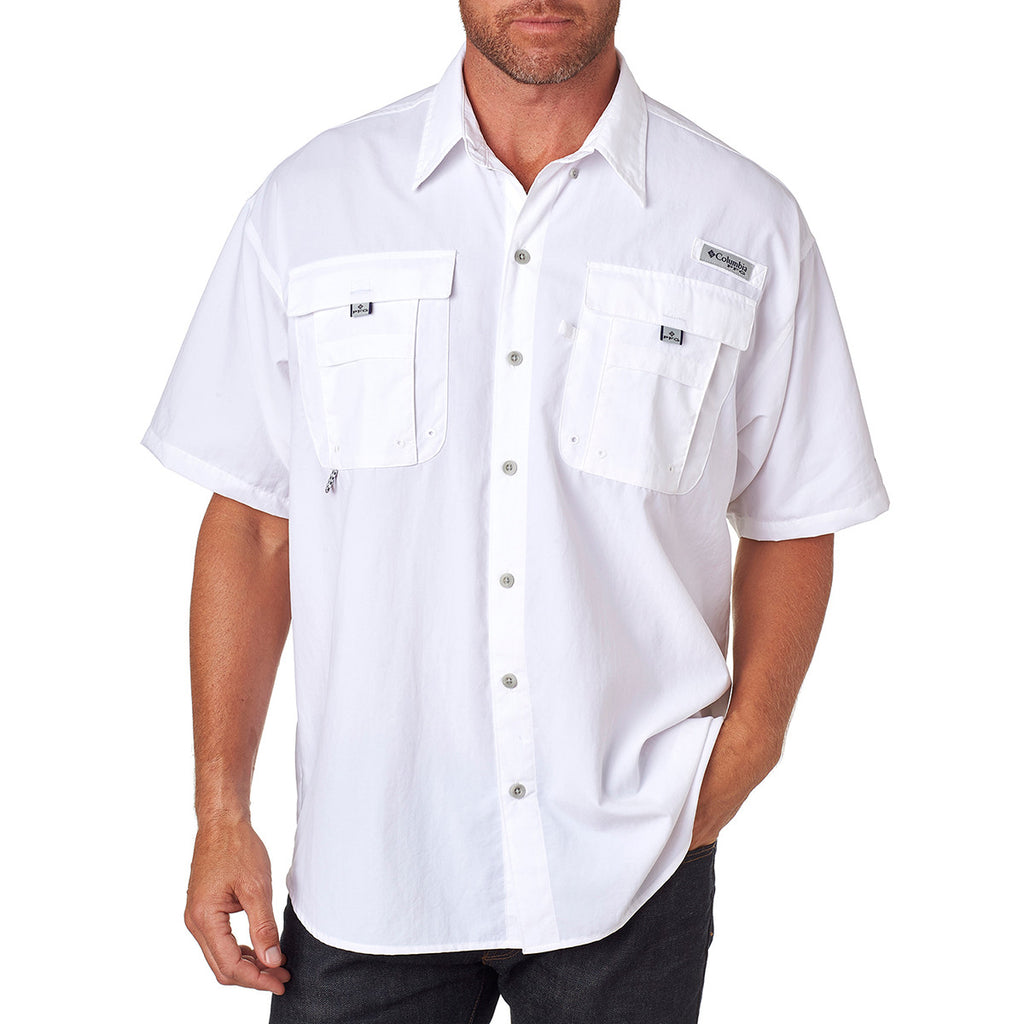 Columbia Bahama II Short Sleeve Shirt - Men's, White / XL