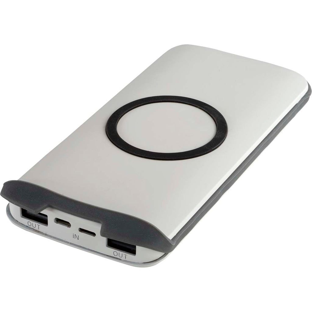 Leed's White Swift 6000 mAh Wireless Power Bank with 2-in-1 Cable