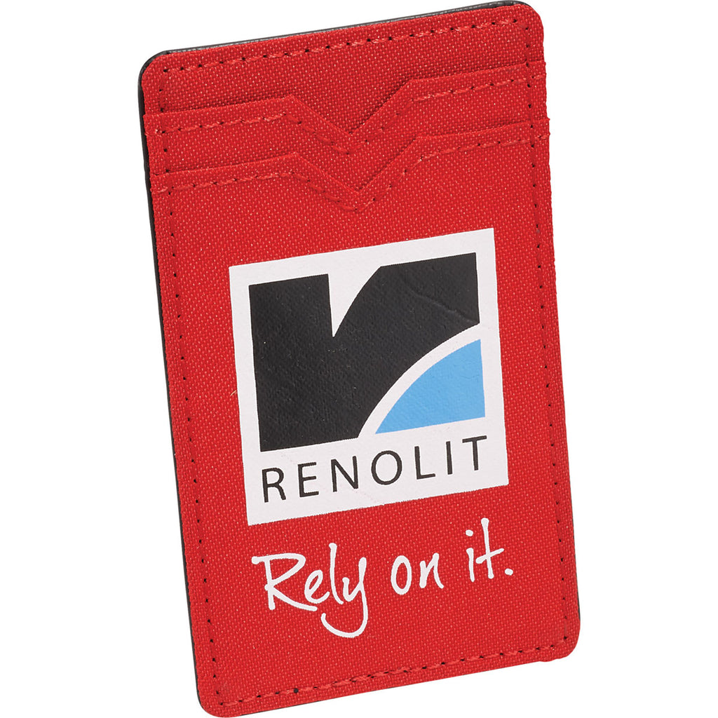 Leed's Red Dual Pocket RFID Phone Wallet