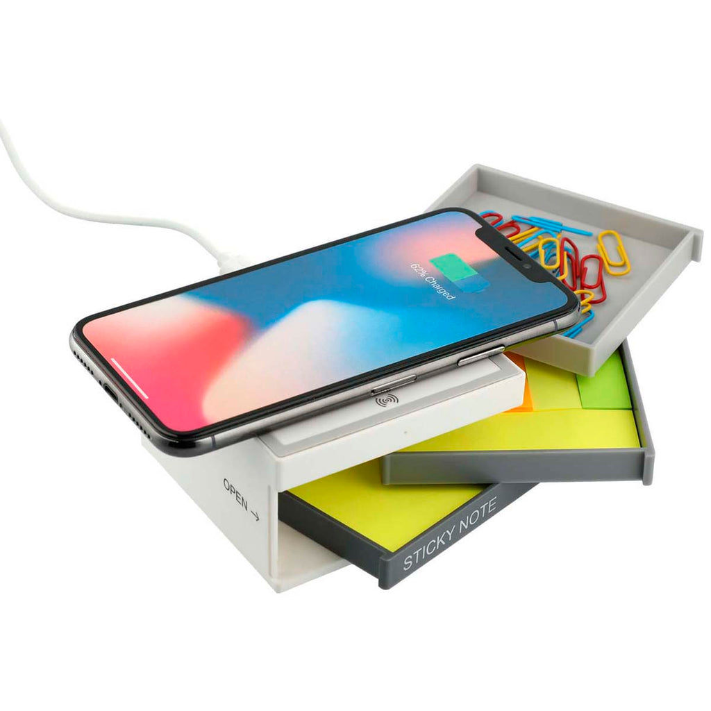 Leed's Grey Chaos Desk Kit with Wireless Charging Pad