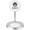 Leeds Silver MagClick Dual Fast Wireless Charging Stand with Base