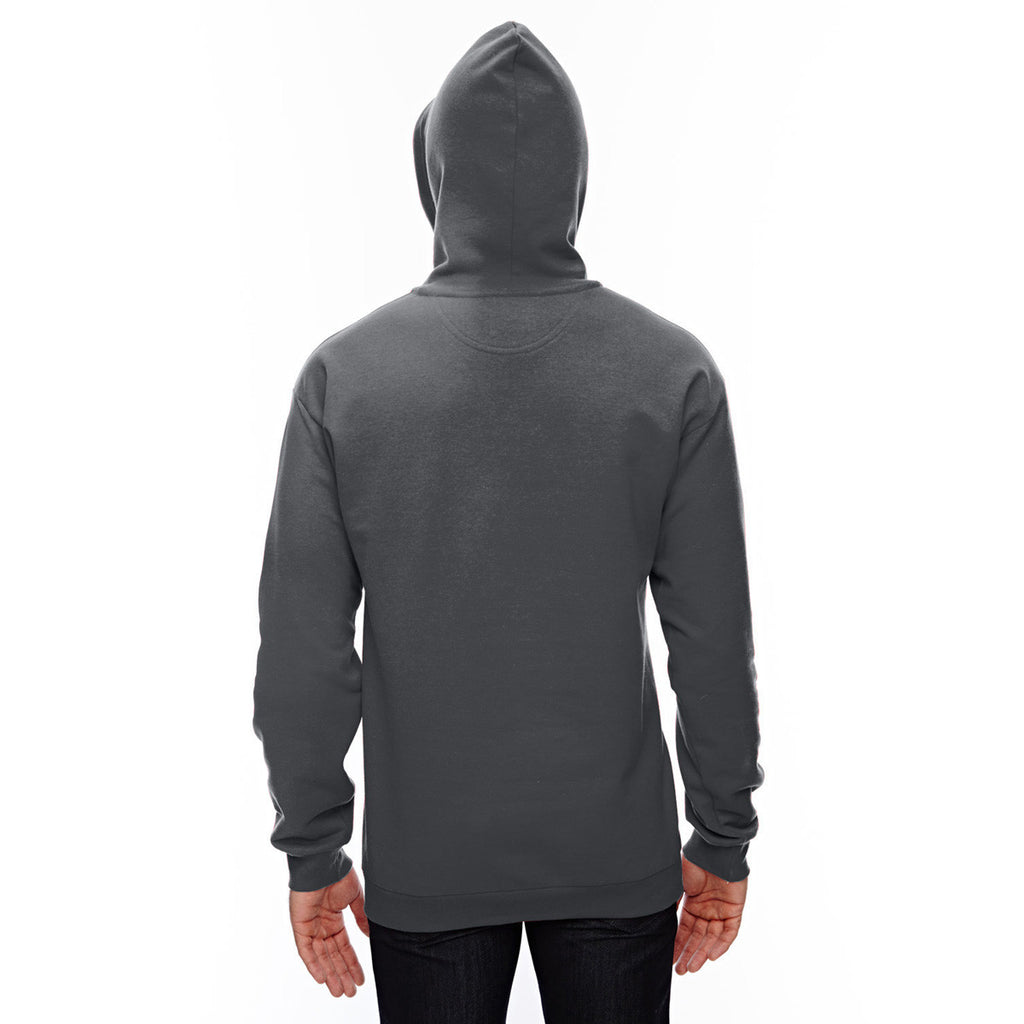 Anvil Men's Charcoal Pullover Hooded Fleece Sweatshirt
