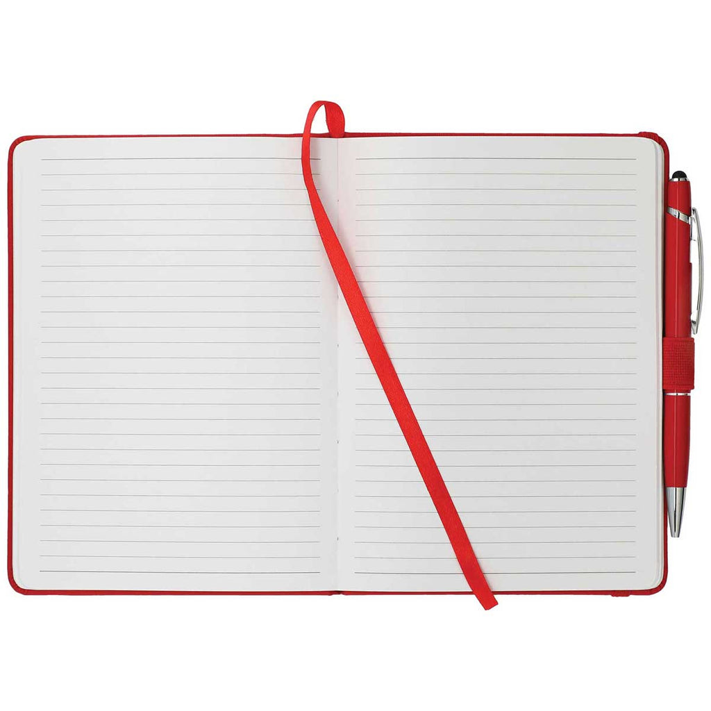 JournalBook Red 5" x 7" Firenze Hard Bound Notebook Bundle Set
