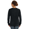Anvil Women's Black Mid-Scoop French Terry Sweatshirt
