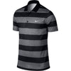 Nike Men's Dark Grey/Black Victory Bold Stripe Polo