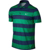 Nike Men's Lucid Green/Midnight Navy Victory Bold Stripe Polo