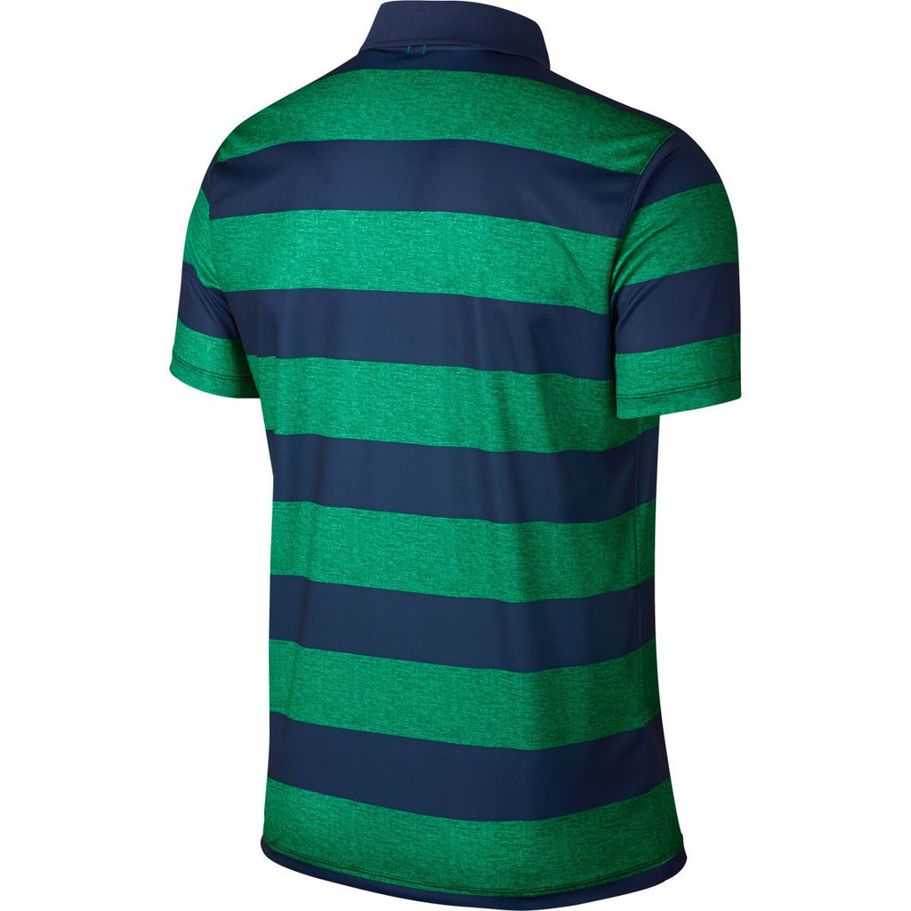 Nike Men's Lucid Green/Midnight Navy Victory Bold Stripe Polo
