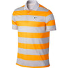 Nike Men's Vivid Orange/Grey Victory Bold Stripe Polo