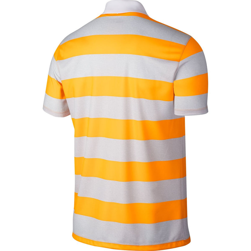 Nike Men's Vivid Orange/Grey Victory Bold Stripe Polo