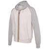 Weatherproof Men's Oatmeal/Heather Marled Raglan Full-Zip Sweatshirt