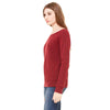 Bella + Canvas Women's Cardinal Triblend Wide Neck Sweatshirt