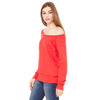 Bella + Canvas Women's Red Wide Neck Sweatshirt