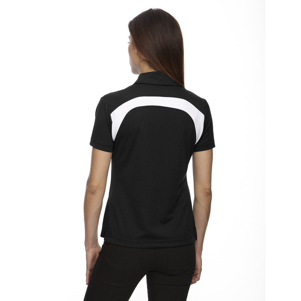 Extreme Women's Black Eperformance Colorblock Textured Polo