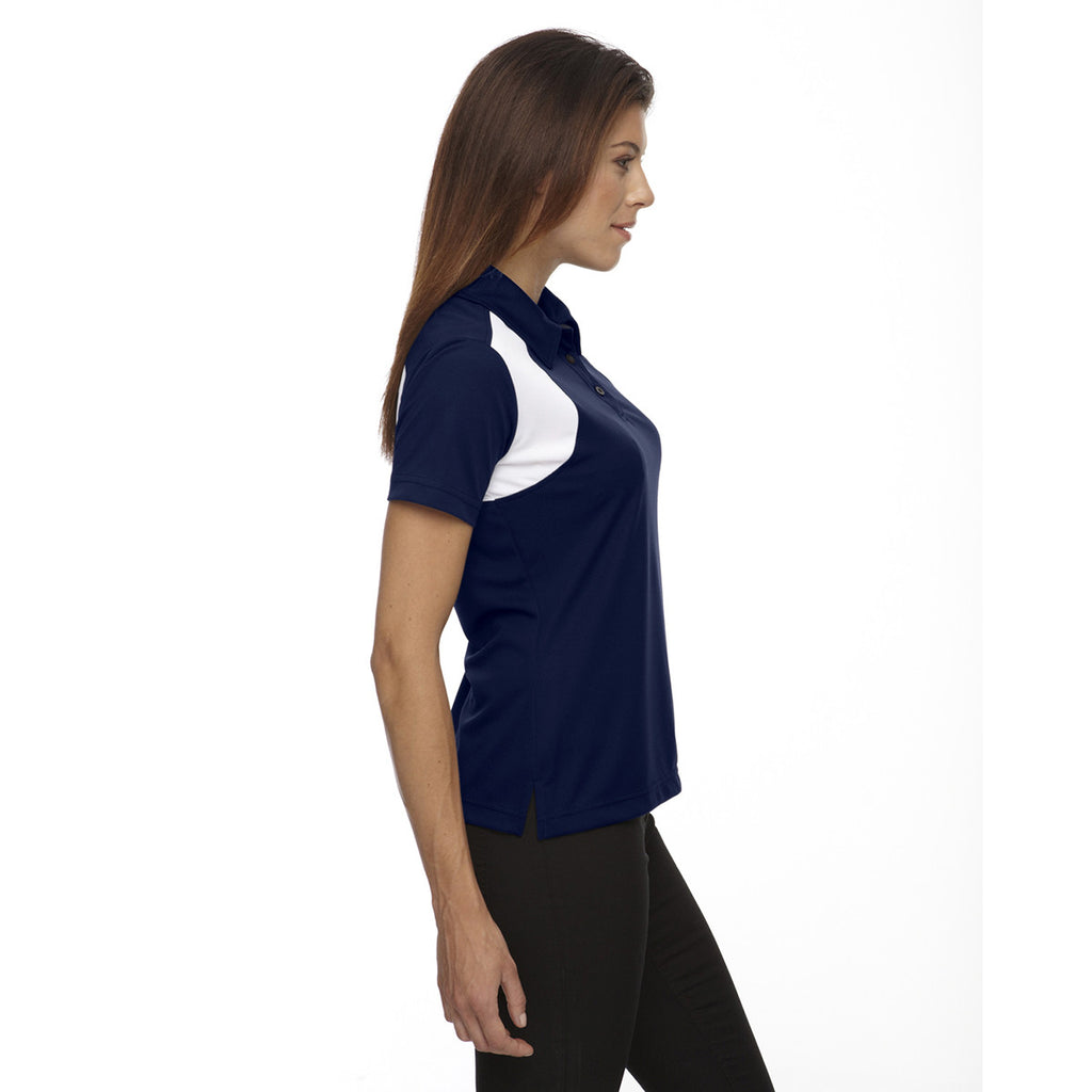 Extreme Women's Classic Navy Eperformance Colorblock Textured Polo