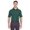 UltraClub Men's Forest Green Platinum Honeycomb Pique Polo