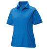 Extreme Women's Light Nautical Blue Eperformance Velocity Snag Protection Colorblock Polo with Piping