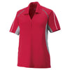 Extreme Women's Classic Red Eperformance Parallel Snag Protection Polo with Piping