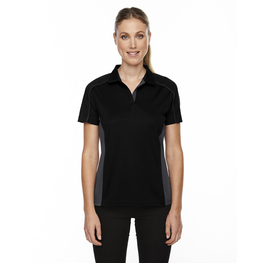 Extreme Women's Black Eperformance Fuse Snag Protection Plus Colorblock Polo