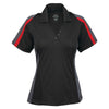 Extreme Women's Black/Classic Red Eperformance Strike Colorblock Snag Protection Polo