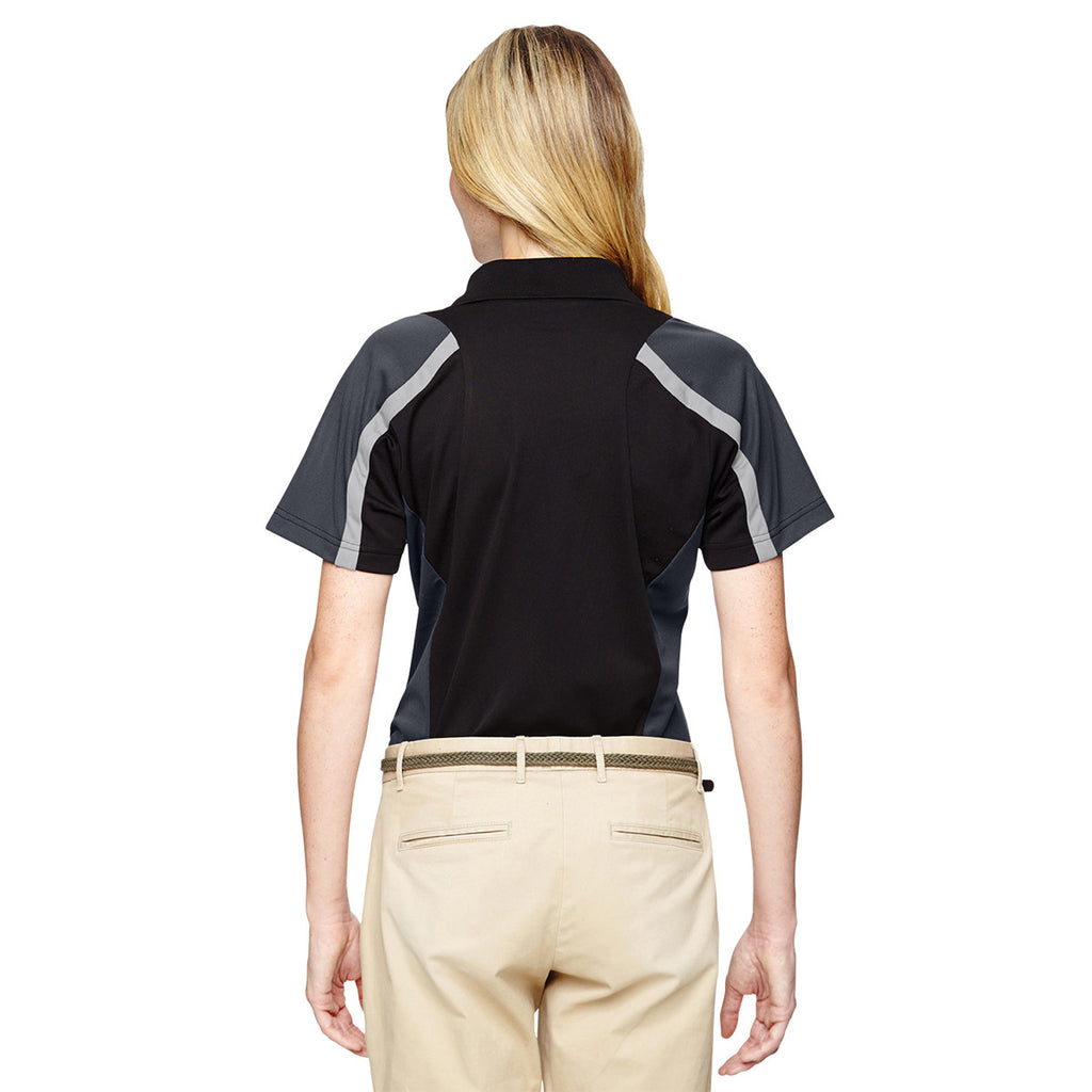 Extreme Women's Black Eperformance Strike Colorblock Snag Protection Polo