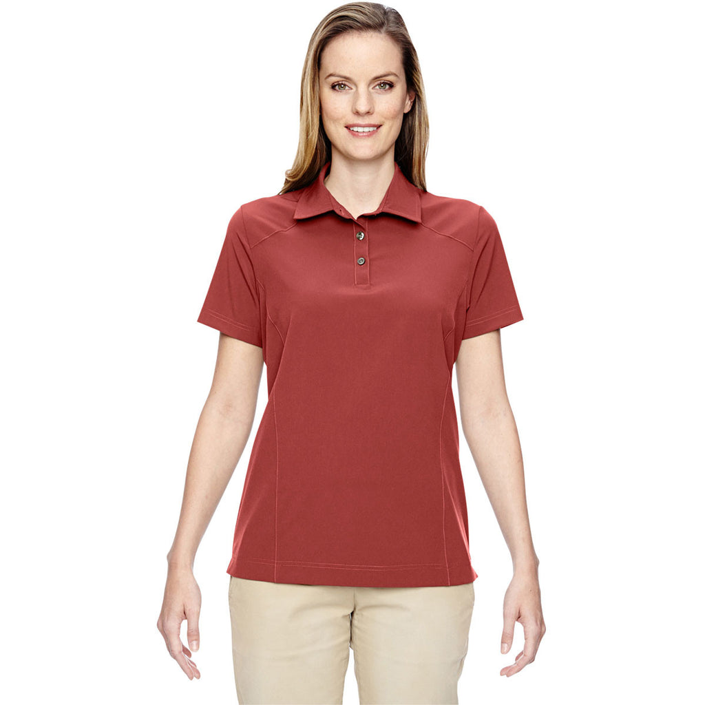 North End Women's Rust Excursion Crosscheck Woven Polo