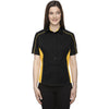 North End Women's Black/Campus Gold Fuse Colorblock Twill Shirt