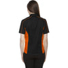North End Women's Black/Orange Fuse Colorblock Twill Shirt
