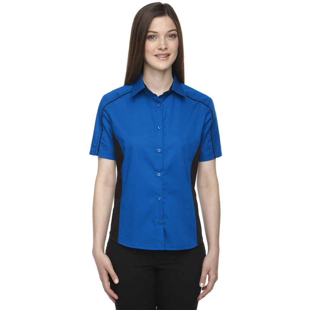 North End Women's True Royal Fuse Colorblock Twill Shirt
