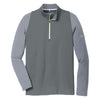 Nike Men's Dark Grey/Chartreuse Dri-FIT Stretch 1/2-Zip