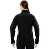 North End Women's Black Compass Colorblock Three-Layer Fleece Bonded Soft Shell Jacket