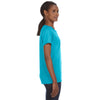 Anvil Women's Pool Blue Midweight Mid-Scoop T-Shirt