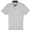 Polo Golf Men's Soft Grey/White Short-Sleeve Tour Pique Polo - Striped - Pro Fit
