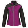 North End Women's Raspberry Terrain Colorblock Soft Shell with Embossed Print