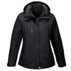 North End Women's Black Caprice 3-In-1 Jacket with Soft Shell Liner