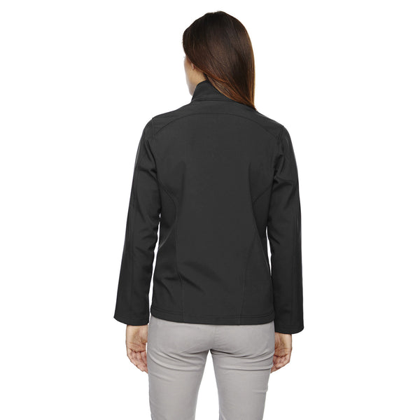 Core 365 Women's Black Cruise Two-Layer Fleece Bonded Soft Shell Jacke