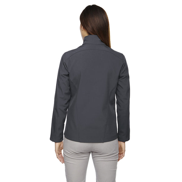 Core 365 Women's Carbon Cruise Two-Layer Fleece Bonded Soft Shell Jack