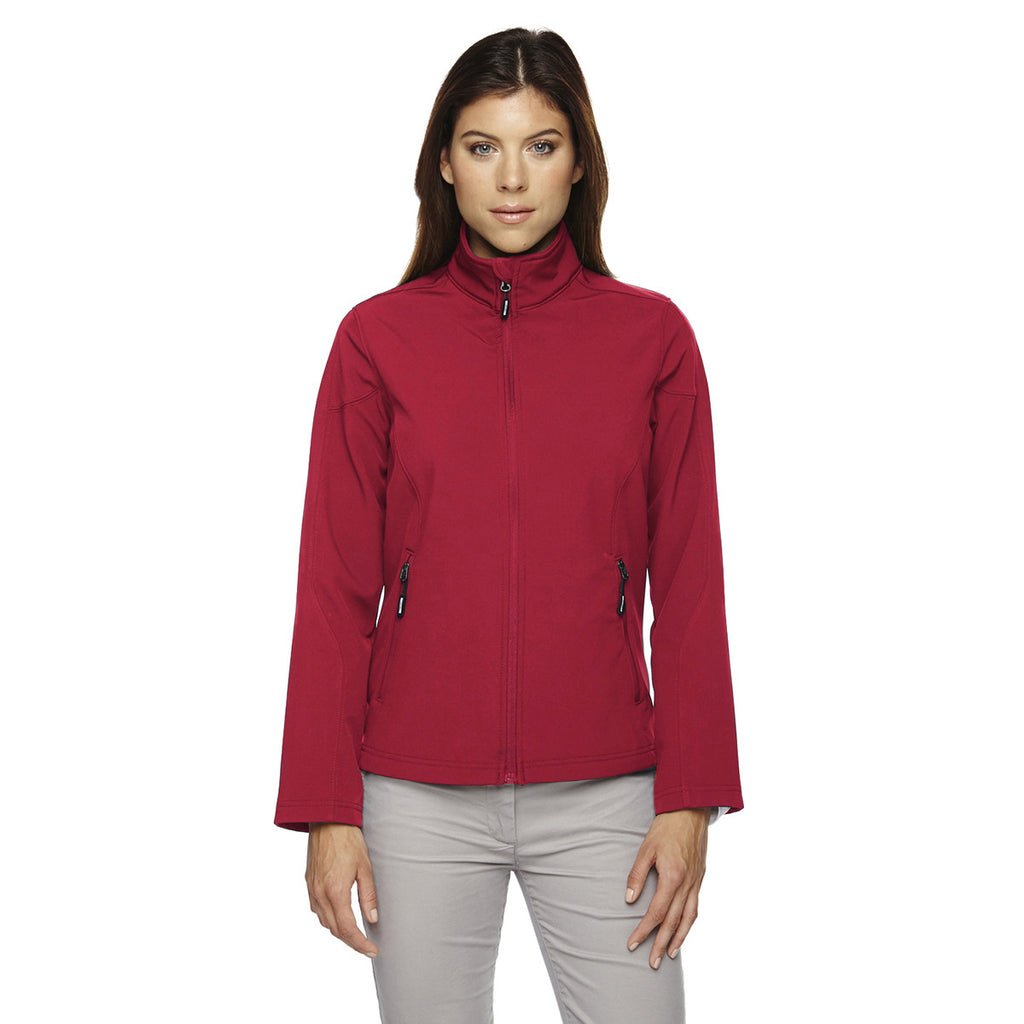 Core 365 Women's Classic Red Cruise Two-Layer Fleece Bonded Soft Shell