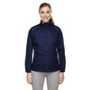Core 365 Women's Classic Navy Climate Seam-Sealed Lightweight Variegated Ripstop Jacket