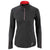 North End Women's Black/Classic Red Radar Half-Zip Performance Long-Sleeve Top