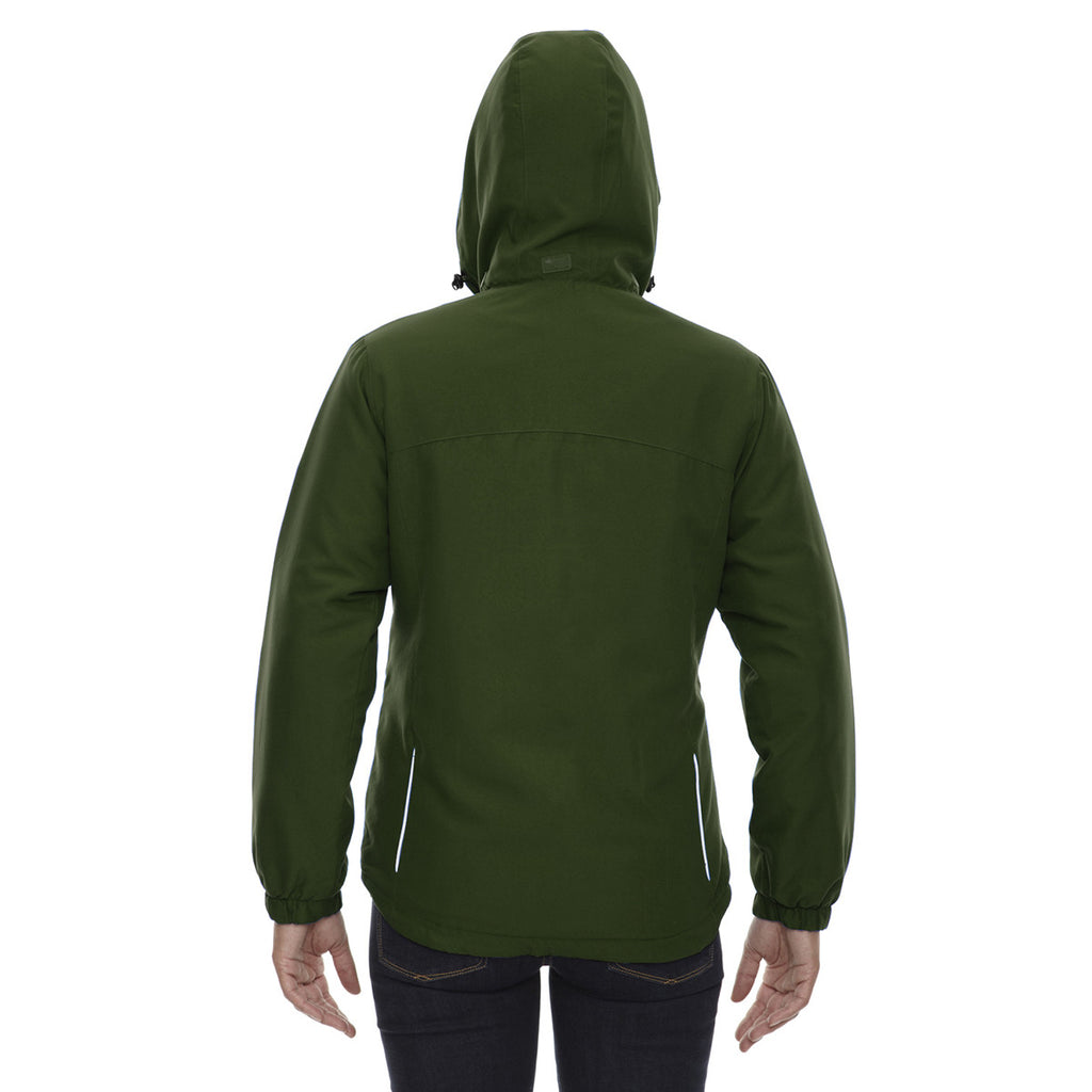 Core 365 Women's Forest Green Brisk Insulated Jacket